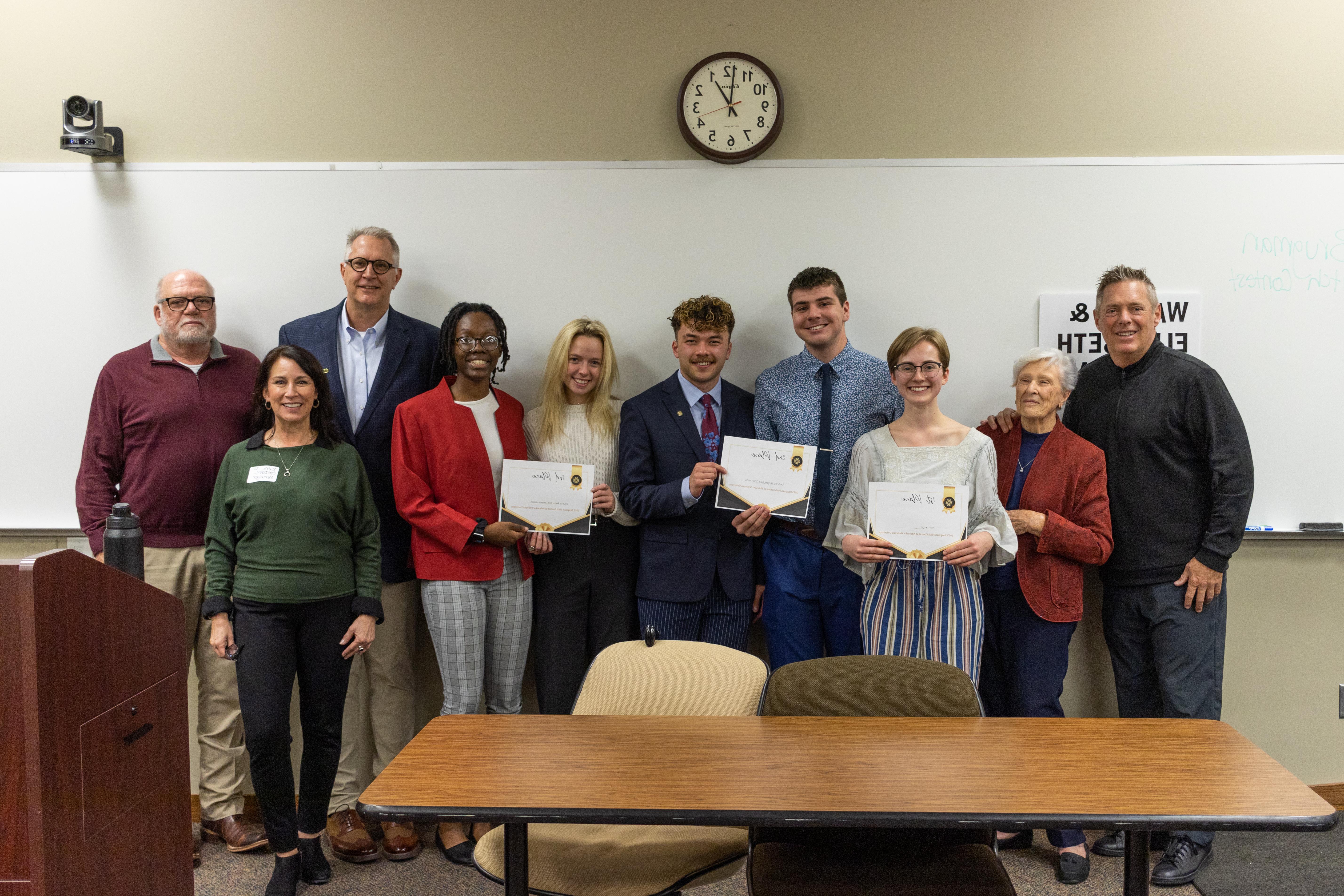 Winners of the 2023 Brugman Pitch Contest with Judges