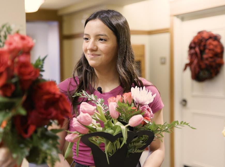 NWU's Angelina Orent ('27) volunteers at Tabitha GracePoint. 